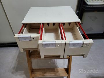 28 CONTENITORE PORTA FLOPPY DISK 3,5" - 3 CASSETTI