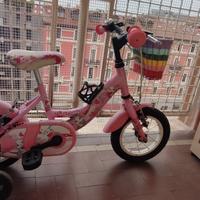 bicicletta con rotelle per bambina 2-4 anni