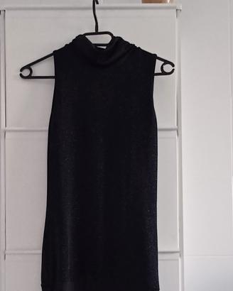 Abito corto / Top lungo brillantinato taglia S
