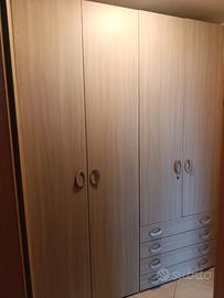 Armadio Guardaroba 4 ante con cassetti
