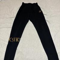 Pantaloni siksilk nero e oro