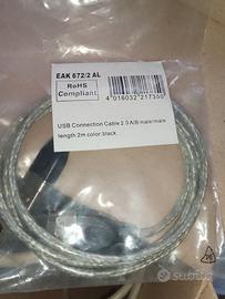 cavo usb per computers 2.0A/B nuovo