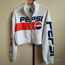 Felpa bianca corta Pepsi