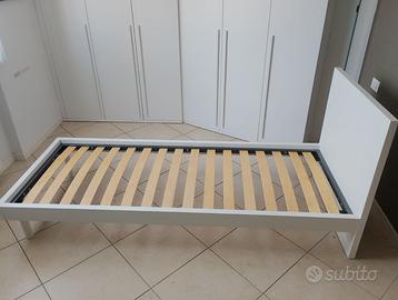 Letto singolo fuori misura 80x215 bianco
