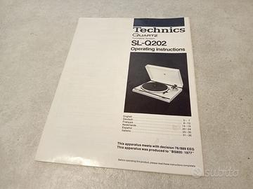 Technics SL-Q202 manuale d'uso (giradischi)