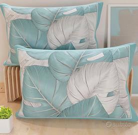 2 x coppia federe cuscino 145x40 cm arredo camera