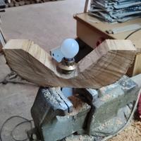 lampade artigianali in legno di ulivo