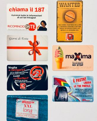 7 schede telefoniche Telecom Maxima XXL long