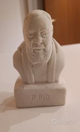 Statuetta ricordo di Padre Pio in gesso Vintage