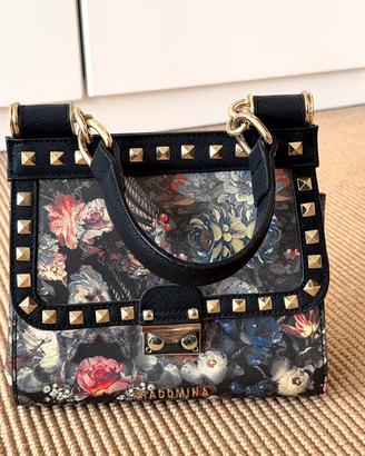 Borsa Fracomina con borchie e stampa floreale