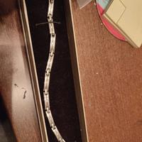 bracciale acciaio inox e brillanti