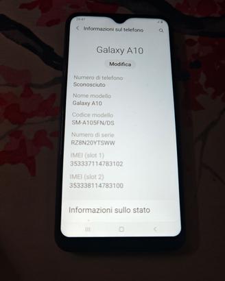 Samsung galaxy A10