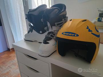 Casco da sci + scarponi salomon