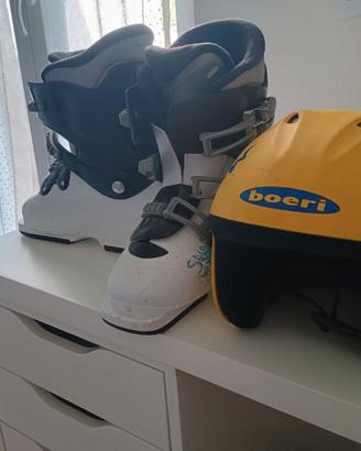 Casco da sci + scarponi salomon