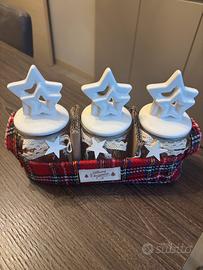 Addobbi natalizi: vasetti in vetro e ceramica