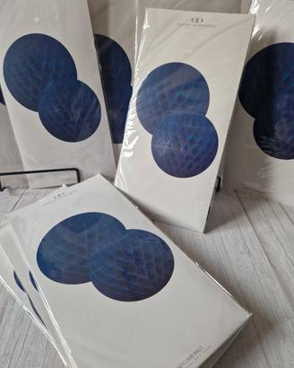 Lotto 20 decorazioni Honeycomb blu 30/35 cm nuove