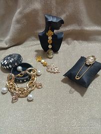 Parure moda cammeo stile retrò 