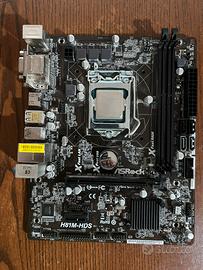 Scheda Madre ASRock H81M-HDS + CPU