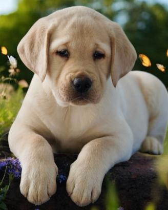 Cuccioli di Labrador retriever neri e gialli