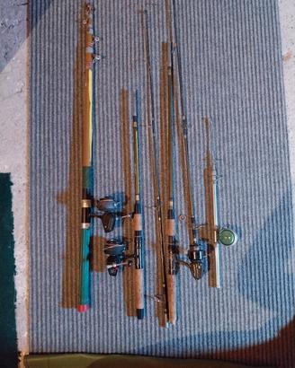 Canne da pesca d'epoca