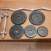 pesi palestra in ghisa bilanciere e manubri