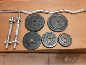 pesi palestra in ghisa bilanciere e manubri
