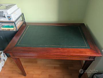 Scrittoio scrivania Mogano massiccio 