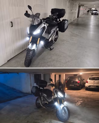 X-ADV 750 con tris di valige givi