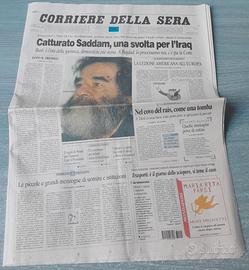 Giornale Cattura Saddam Hussein Guerra Iraq 2003