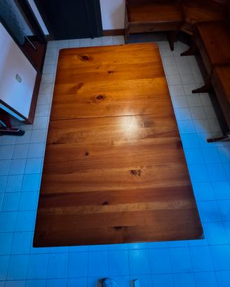 Tavolo in legno massello allungabile rustico