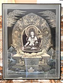 Thangka Newari Tara Bianca - Dipinto Tibetano