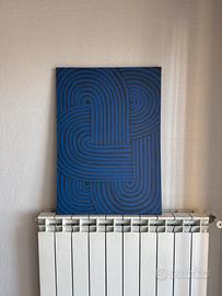 Quadro IKEA tela blu e nera MAORI