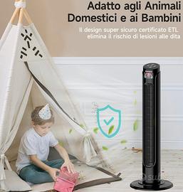 Aigostar Ventilatore A Torre Con Telecomando - 3 Velocità, Timer 15h, Oscillazione 70°, 92cm - Foto 14