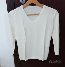 Maglietta in maglia maniche tre quarti