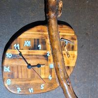 Orologio da parete, artigianale in legno 