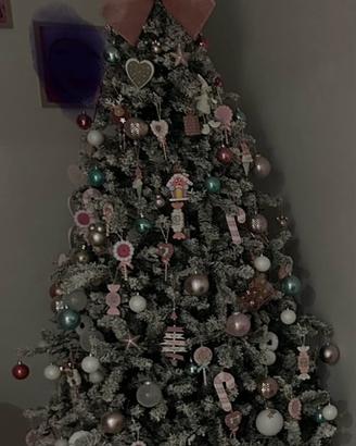Albero di natale innevato 2.10m