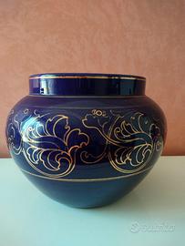 Vaso blu e oro