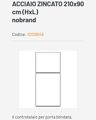 telaio porta blindata