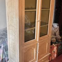 Vetrina in legno effetto craquelé