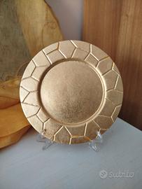 Piatto decorativo colore oro