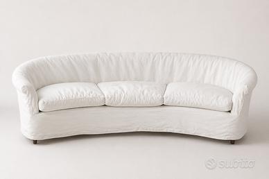 Divano curvo vintage ventaglio (stile conchiglia)