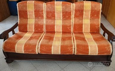 divano 3 posti legno massello gm