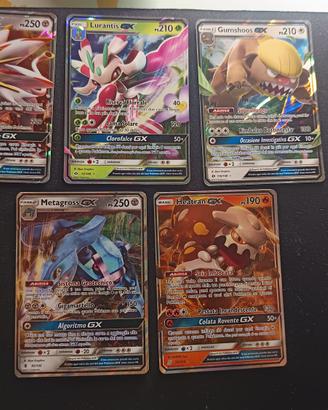 Solgaleo, Lurantis, Heatran + altre GX in lotto