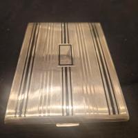 Portasigarette Art Déco in Argento 925 Sterling 