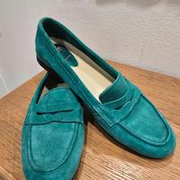 Mocassini verdi vera pelle
