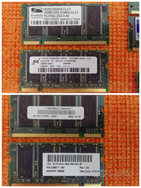 Ram sodimm DDR per notebook