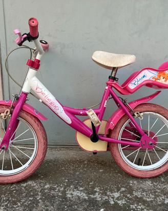 Bici bambina Winx 14 pollici con rotelle