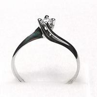 Anello Valentino Oro Bianco 18 KT  Diamante 0.20