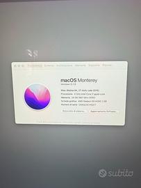 Imac 27"  Retina 5k