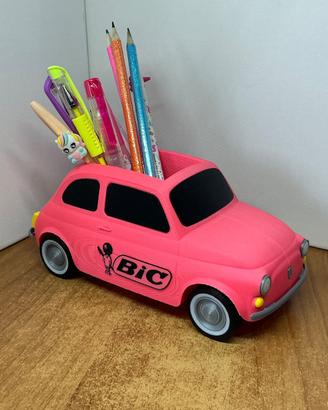 Portapenne a forma di Fiat 500 d'epoca